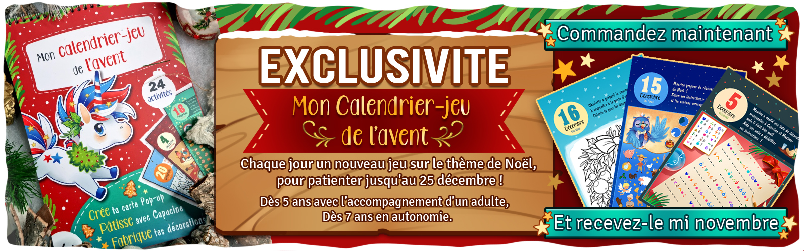Calendrier jeu de l avent